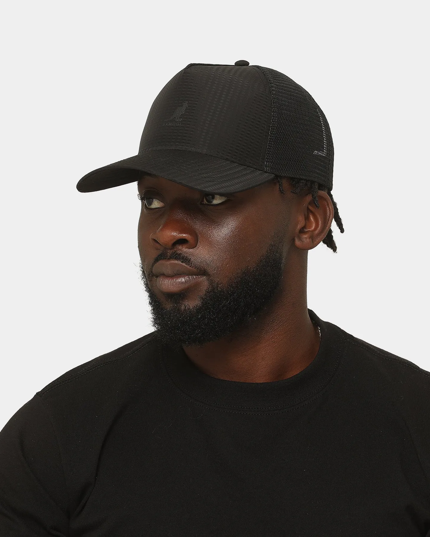 Kangol Seersucker Mesh Trucker Black