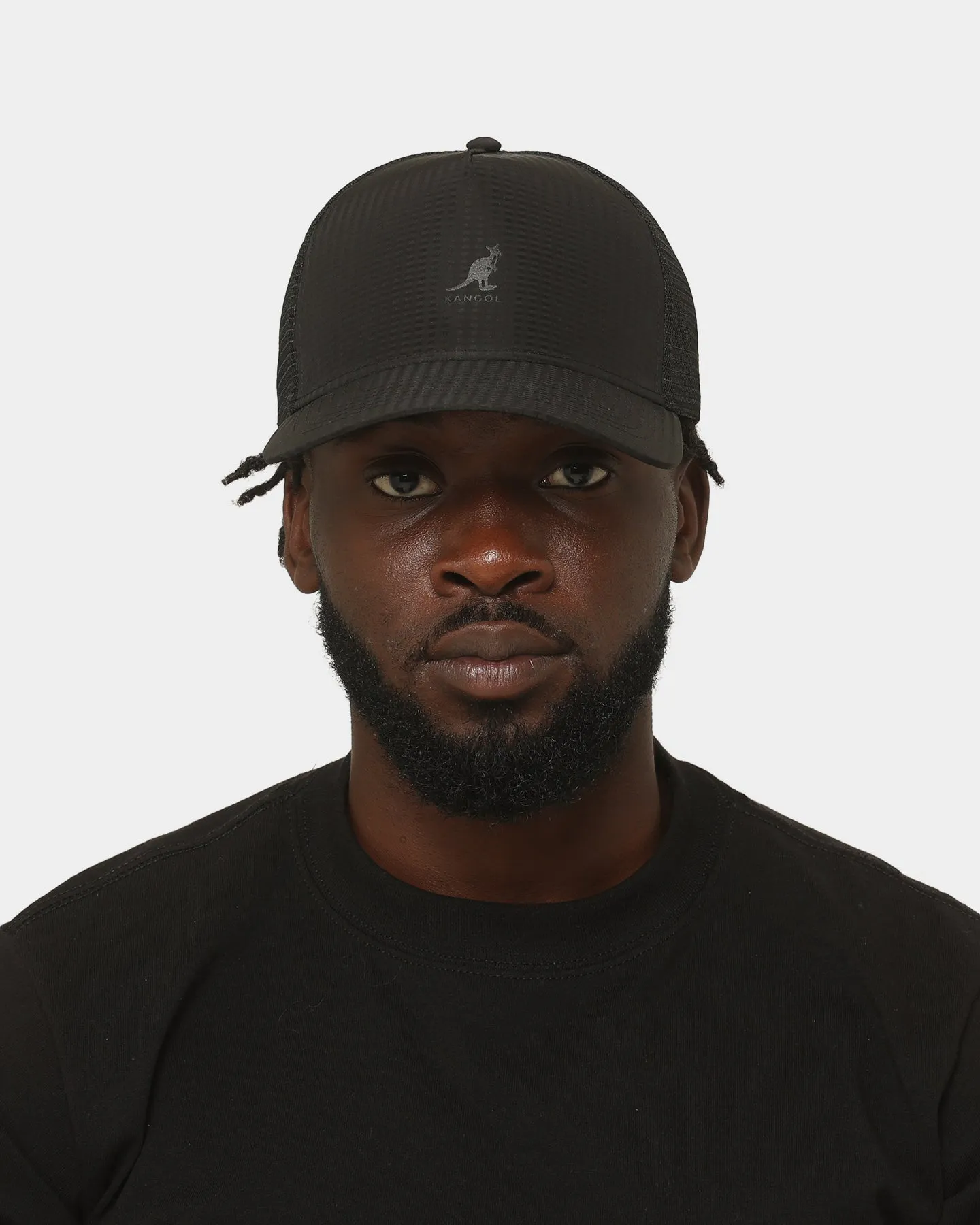 Kangol Seersucker Mesh Trucker Black