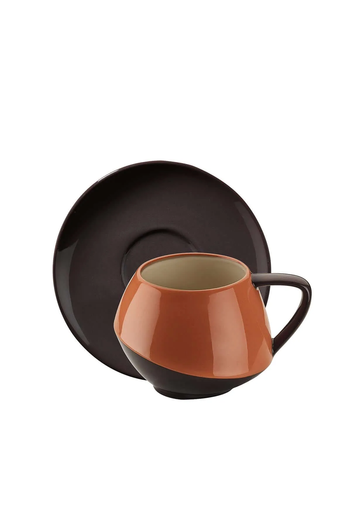 Kütahya Porcelain Aura Collection Tea/Coffee Set for two Black-Red-Beige