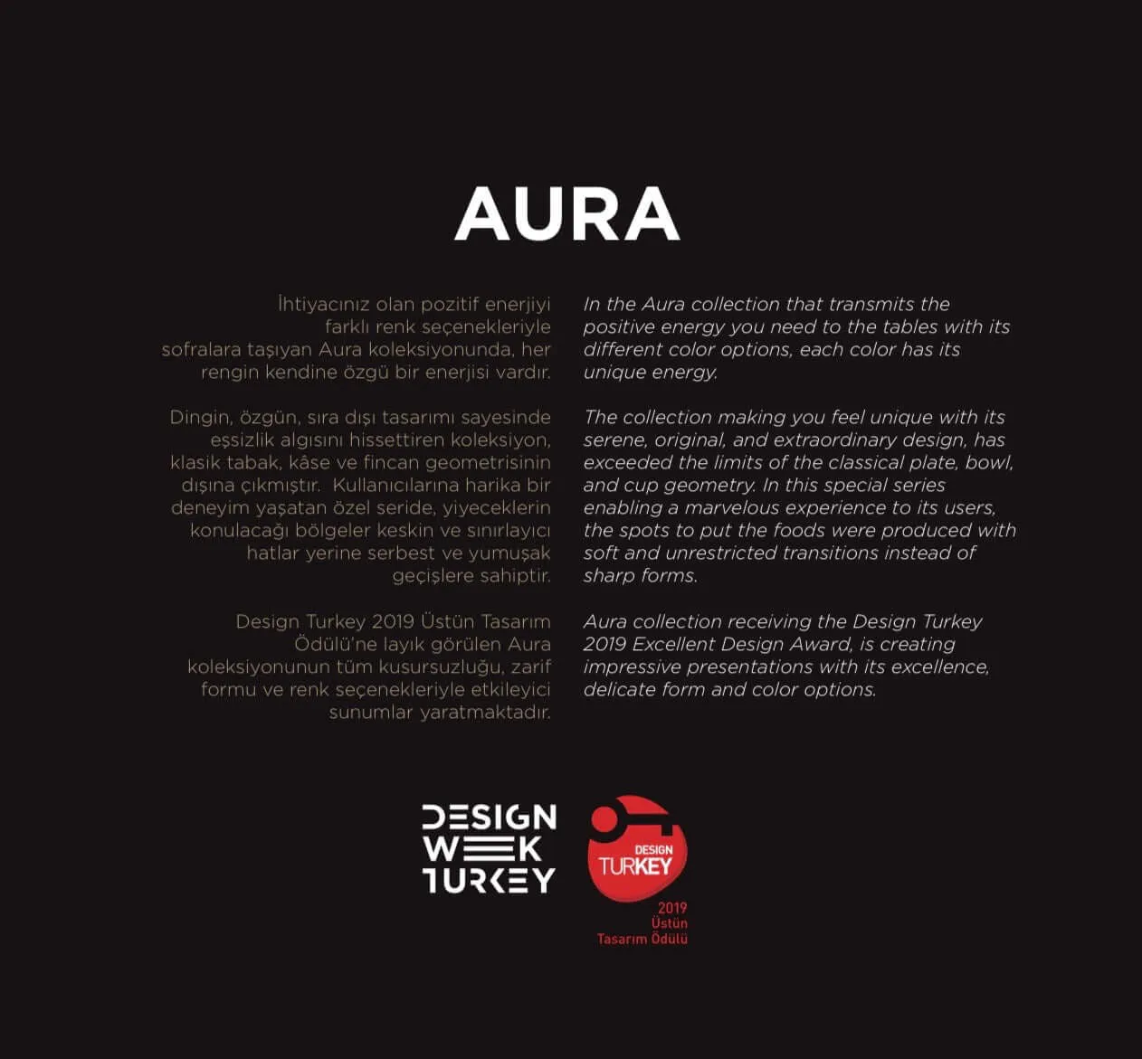 Kütahya Porcelain Aura Collection Tea/Coffee Set for two Black-Red-Beige