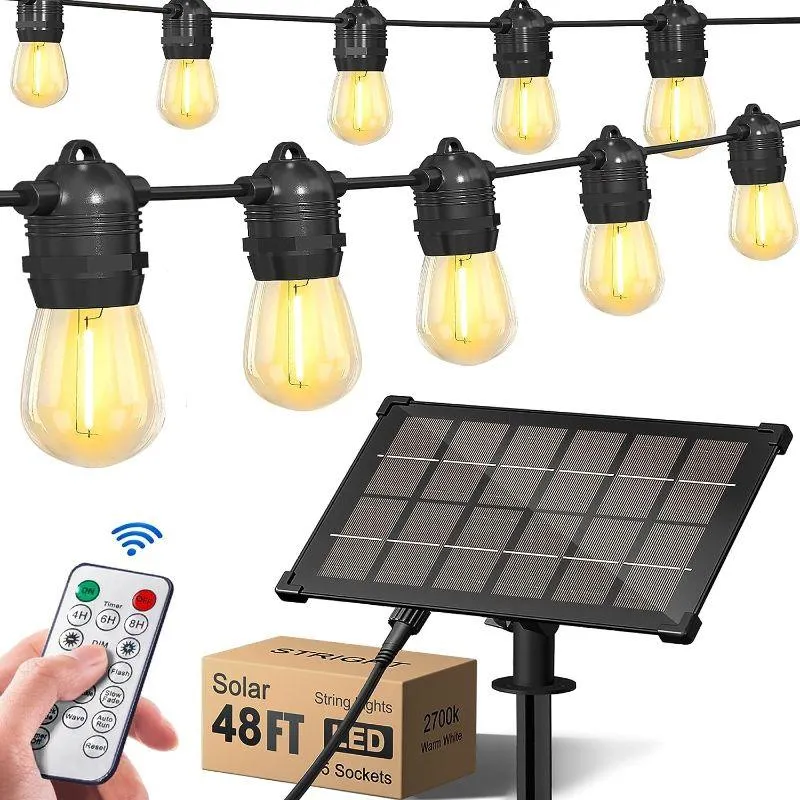 LED Outdoor Solar String Lights – Weatherproof Decor With Remote