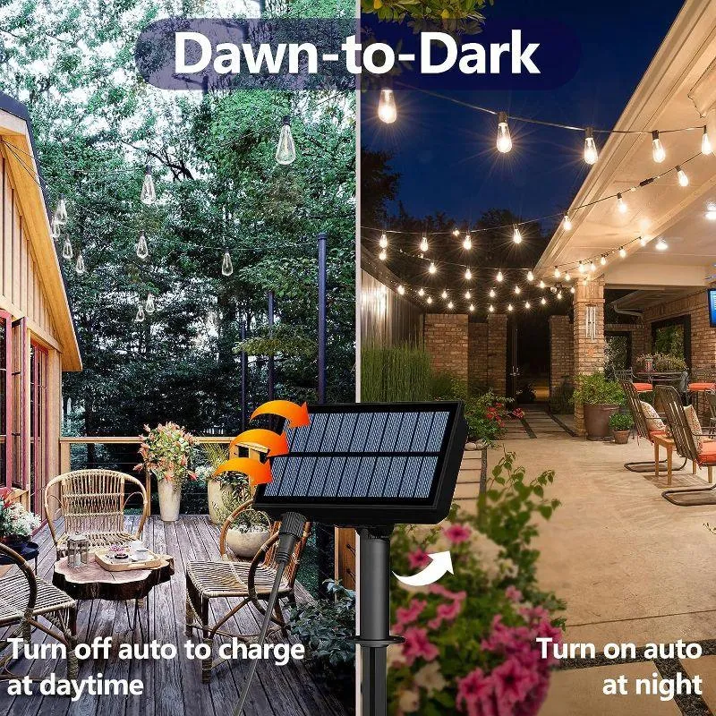 LED Outdoor Solar String Lights – Weatherproof Decor With Remote