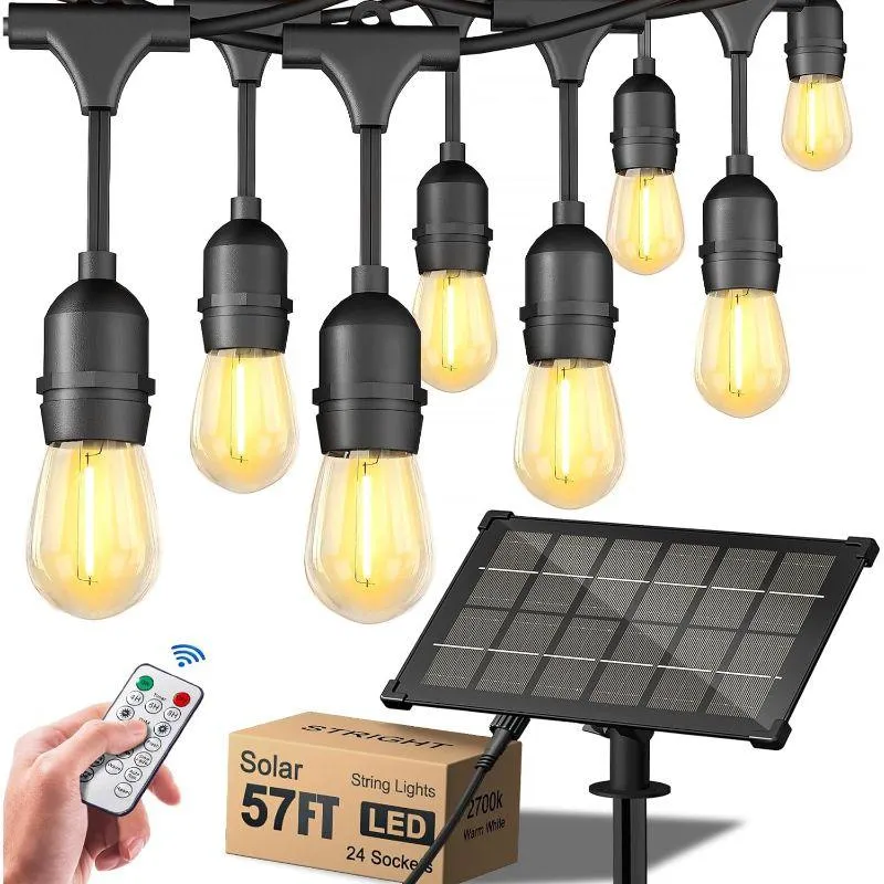 LED Outdoor Solar String Lights – Weatherproof Decor With Remote