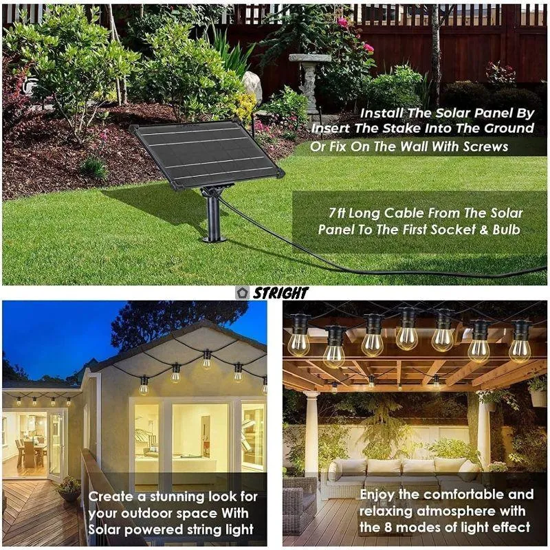 LED Outdoor Solar String Lights – Weatherproof Decor With Remote