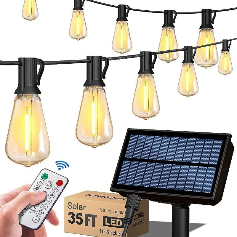 LED Outdoor Solar String Lights – Weatherproof Decor With Remote