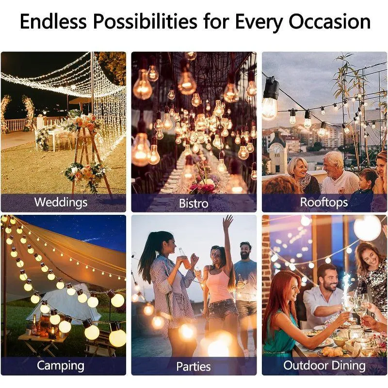 LED Outdoor Solar String Lights – Weatherproof Decor With Remote