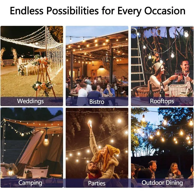 LED Outdoor Solar String Lights – Weatherproof Decor With Remote