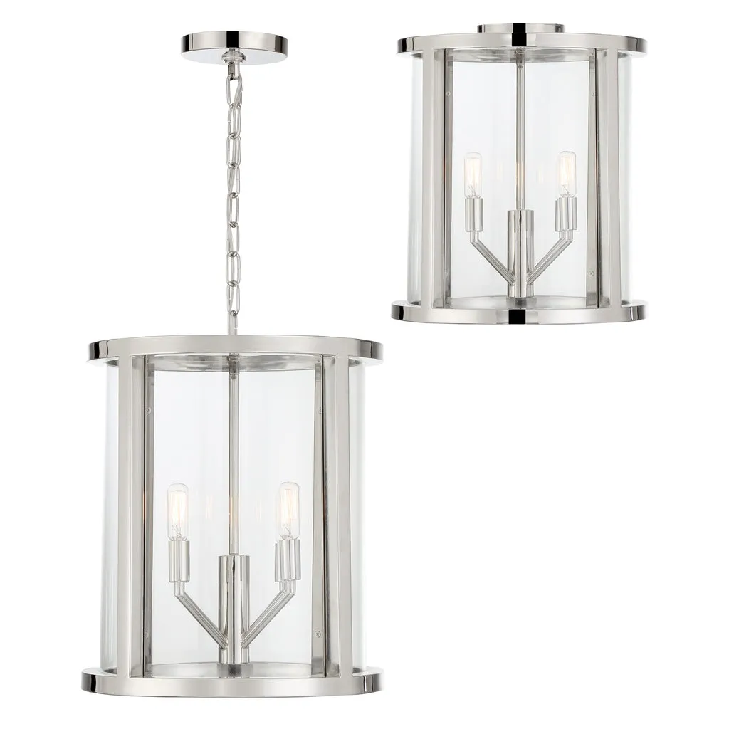 Libby Langdon Devon 4 Light Polished Nickel Mini Chandelier