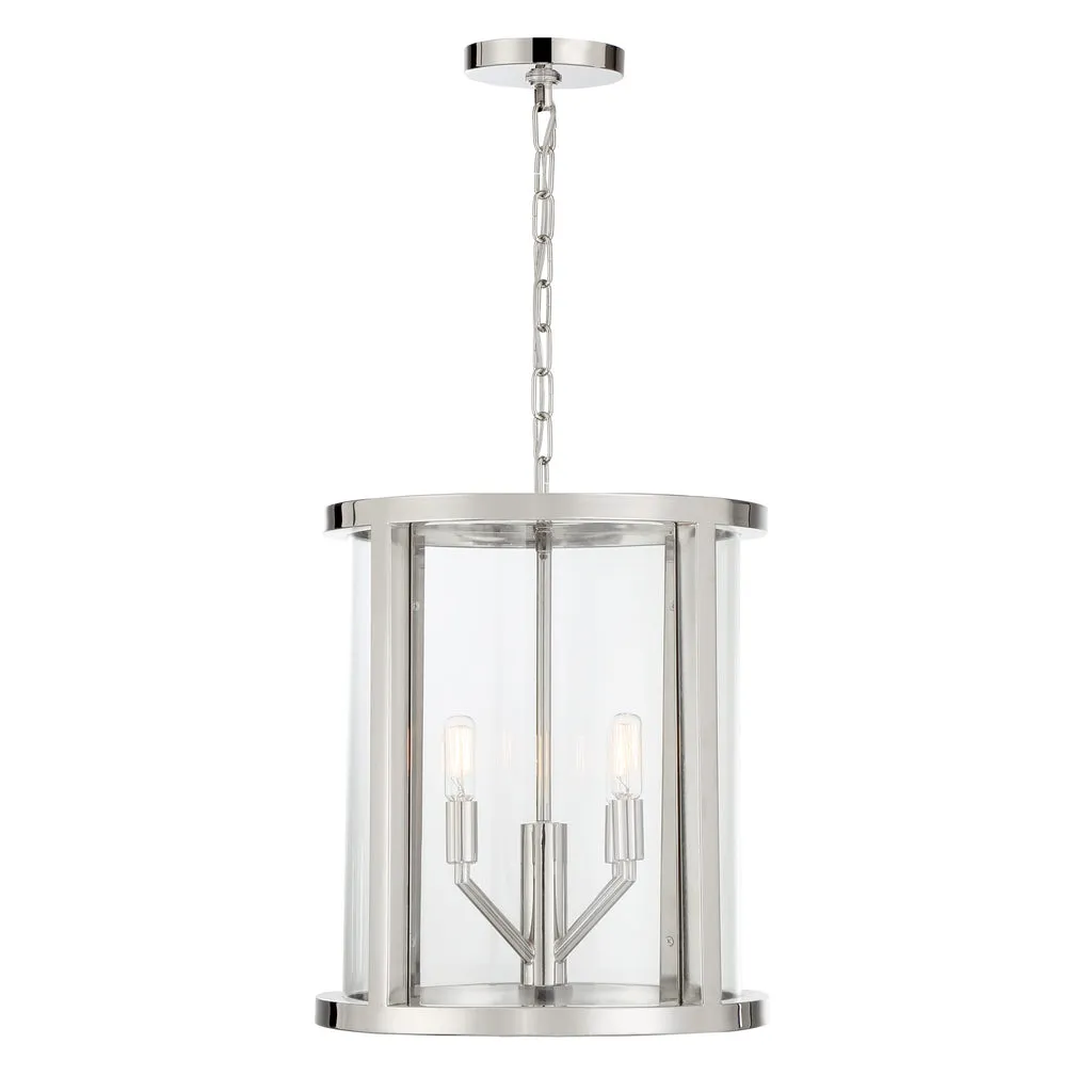 Libby Langdon Devon 4 Light Polished Nickel Mini Chandelier