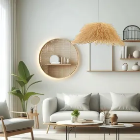 Lillian organic Rattan Pendant Light - Natural, PL0283