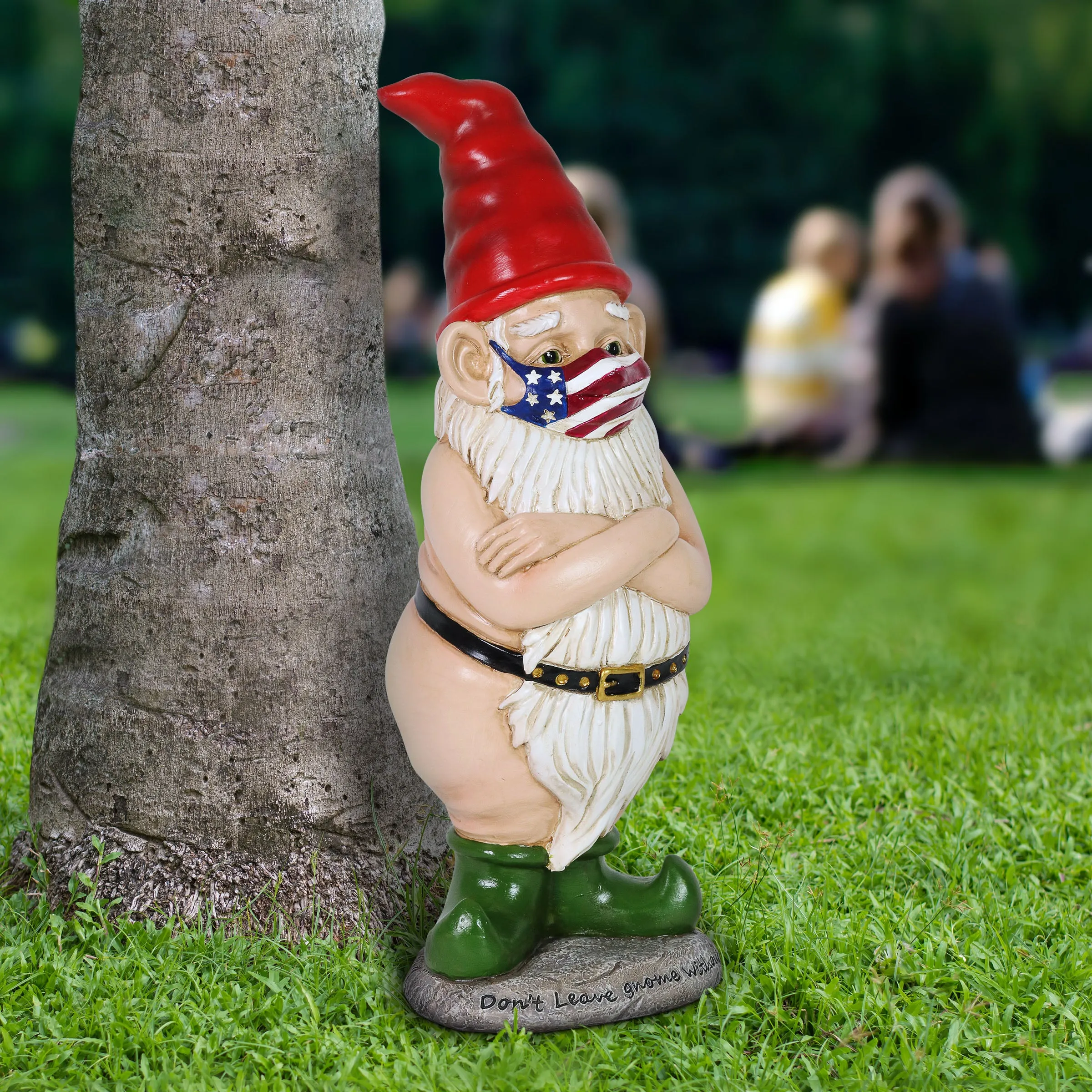 Limited Edition Good Time Patriot Pete Naked Gnome Statue, 14.5 Inches