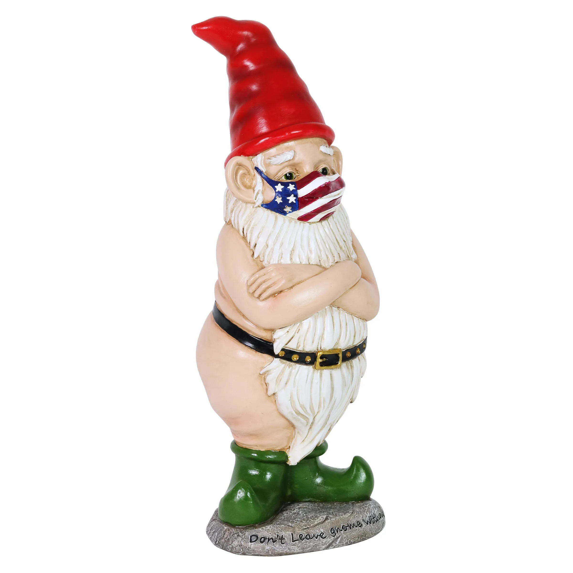 Limited Edition Good Time Patriot Pete Naked Gnome Statue, 14.5 Inches
