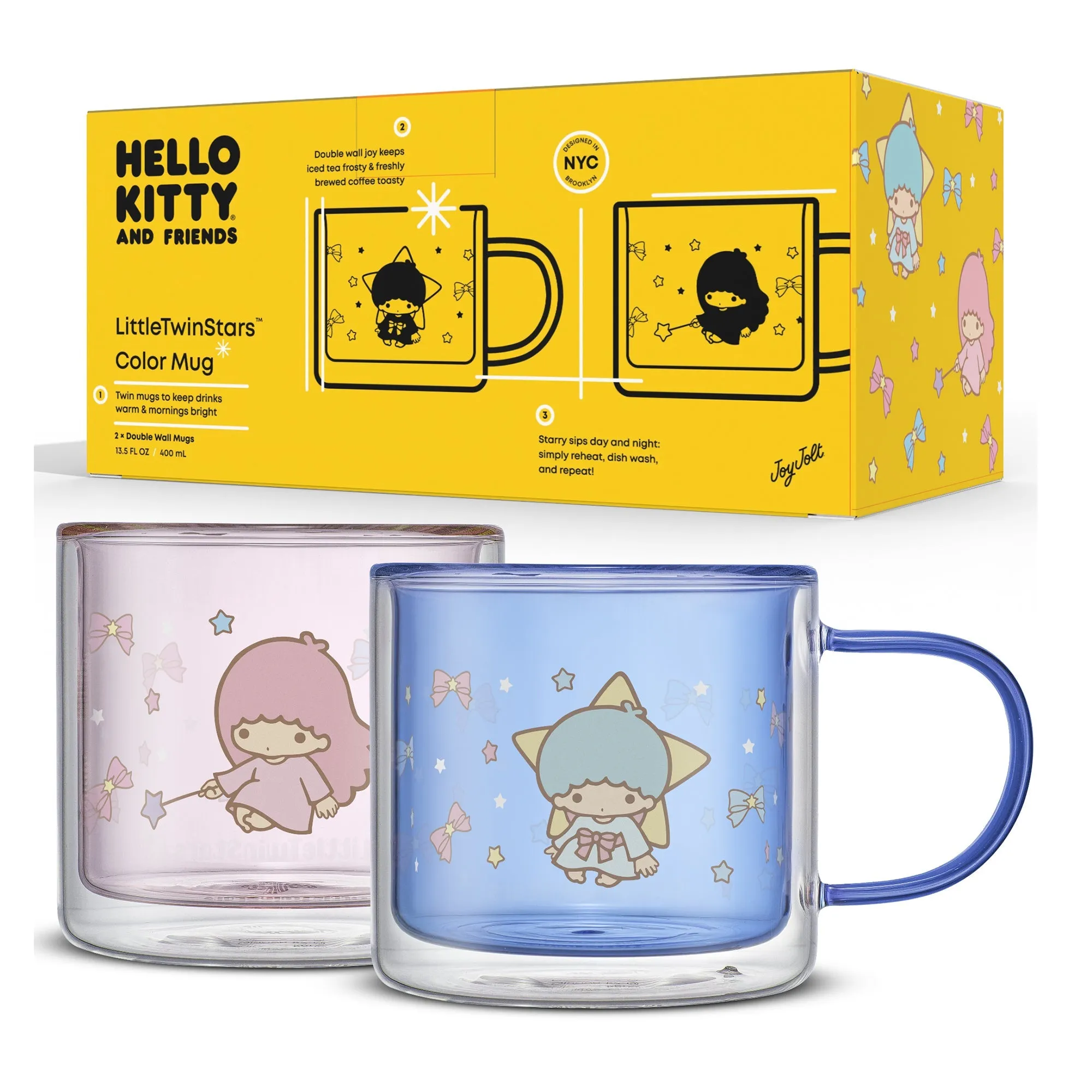 LittleTwinStars Double Wall Coffee Mugs (Set of 2)