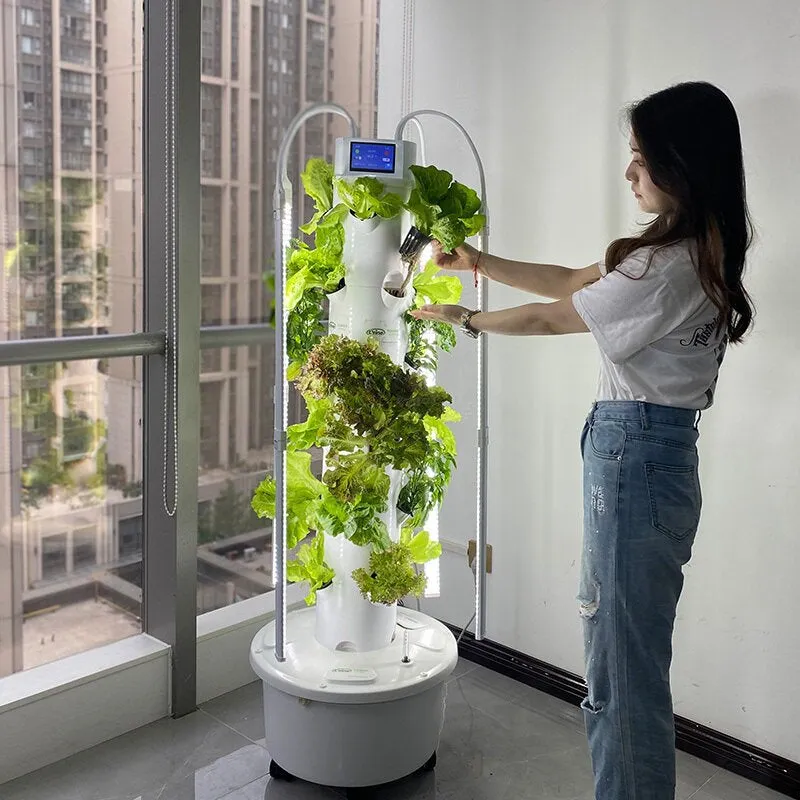 Lyine 4P Vertical Hydroponic Tower – Advanced Aeroponics Growing Kit |  4P6  Model | 40L