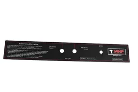 MHP Grills - Control Panel Sticker for WNK Grills w/ Metal Knobs - GGCPLBL18S