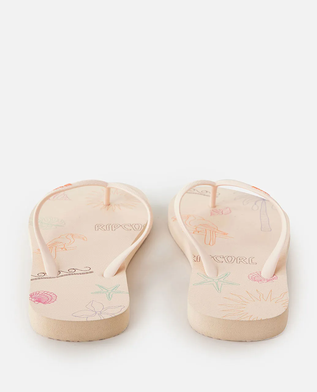Mixed Bloom Open Toe - Bone