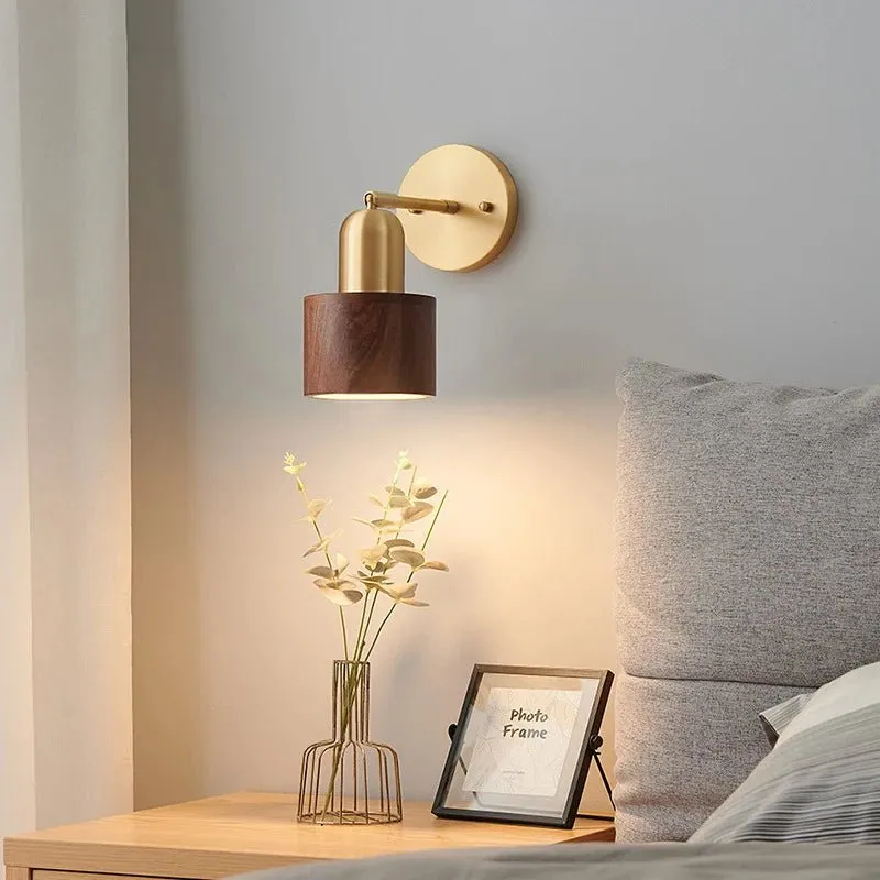 Modern Retro Walnut Wood Lamps
