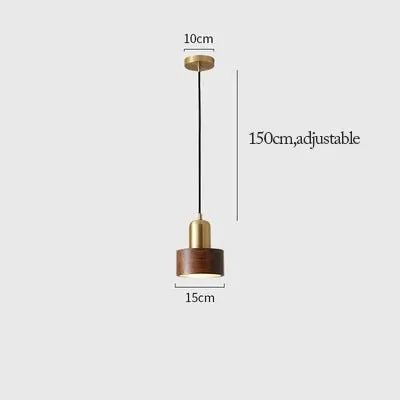 Modern Retro Walnut Wood Lamps