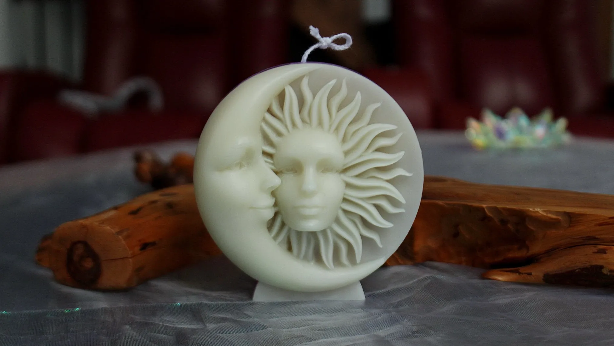 Moon and Sun Candle / Glow in the Dark / Celestrial Candle / Natural Soy Wax /