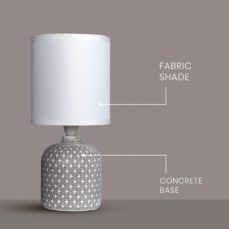 Moroccan Mist Concrete LED Table Lamp - Grey