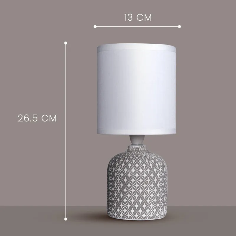 Moroccan Mist Concrete LED Table Lamp - Grey