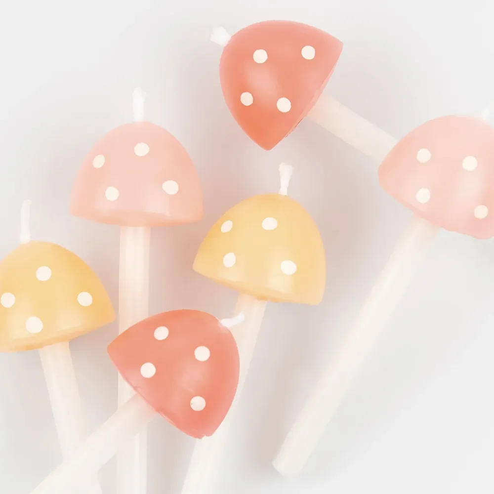 Mushroom Birthday Candles
