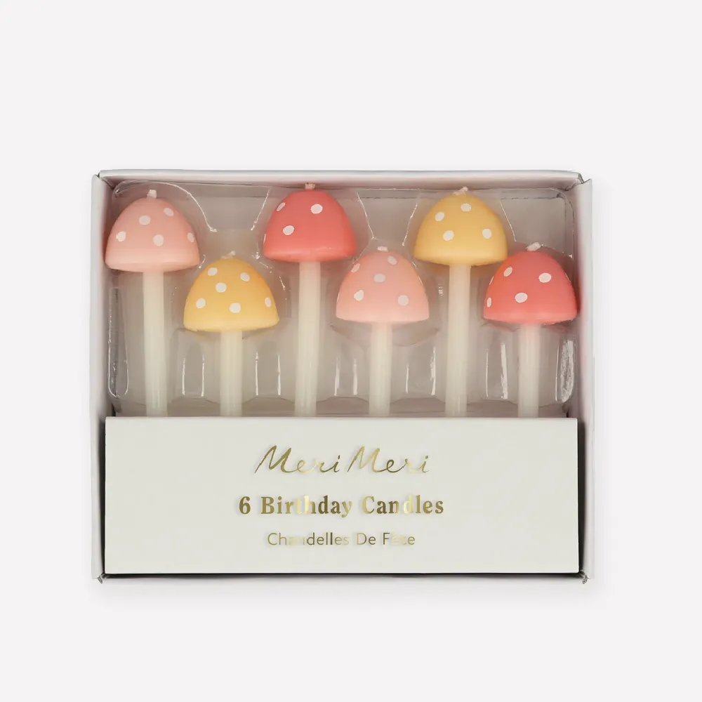 Mushroom Birthday Candles