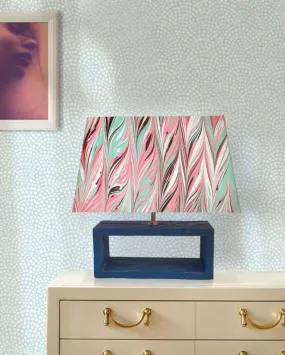 Mystical Marbling Design Wooden Table Lamp