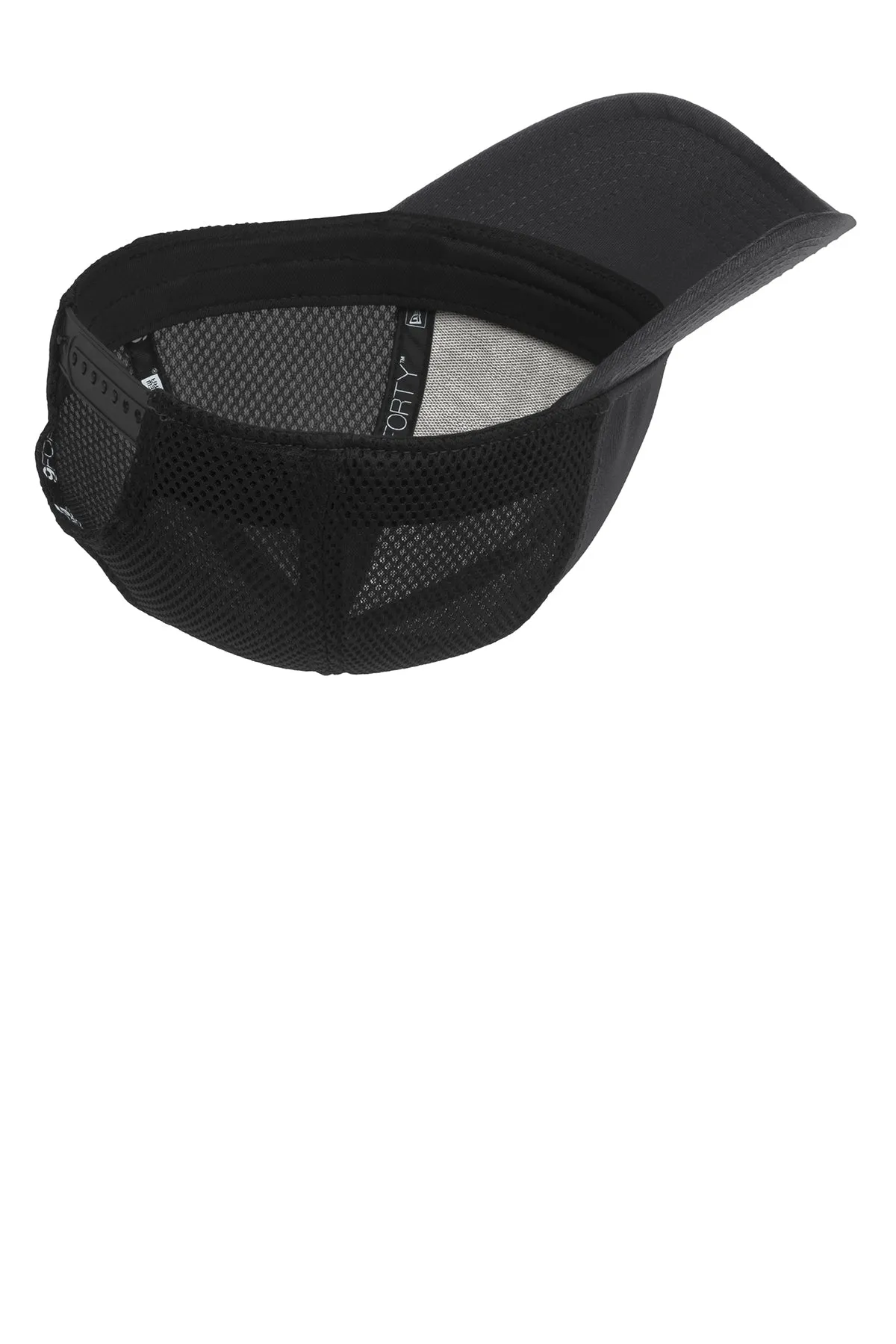 New Era Snapback Contrast Front Mesh Customized Caps, Black/Black