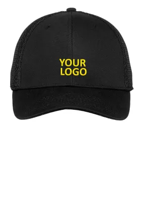 New Era Snapback Contrast Front Mesh Customized Caps, Black/Black