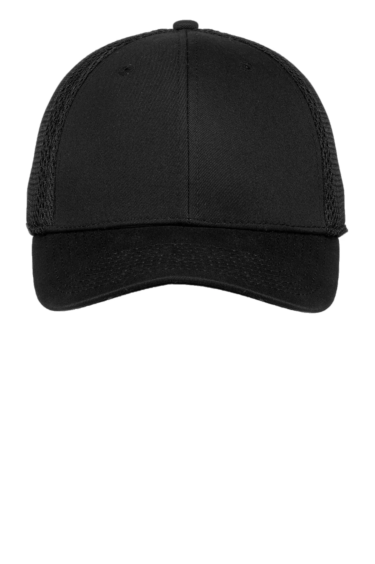 New Era Snapback Contrast Front Mesh Customized Caps, Black/Black