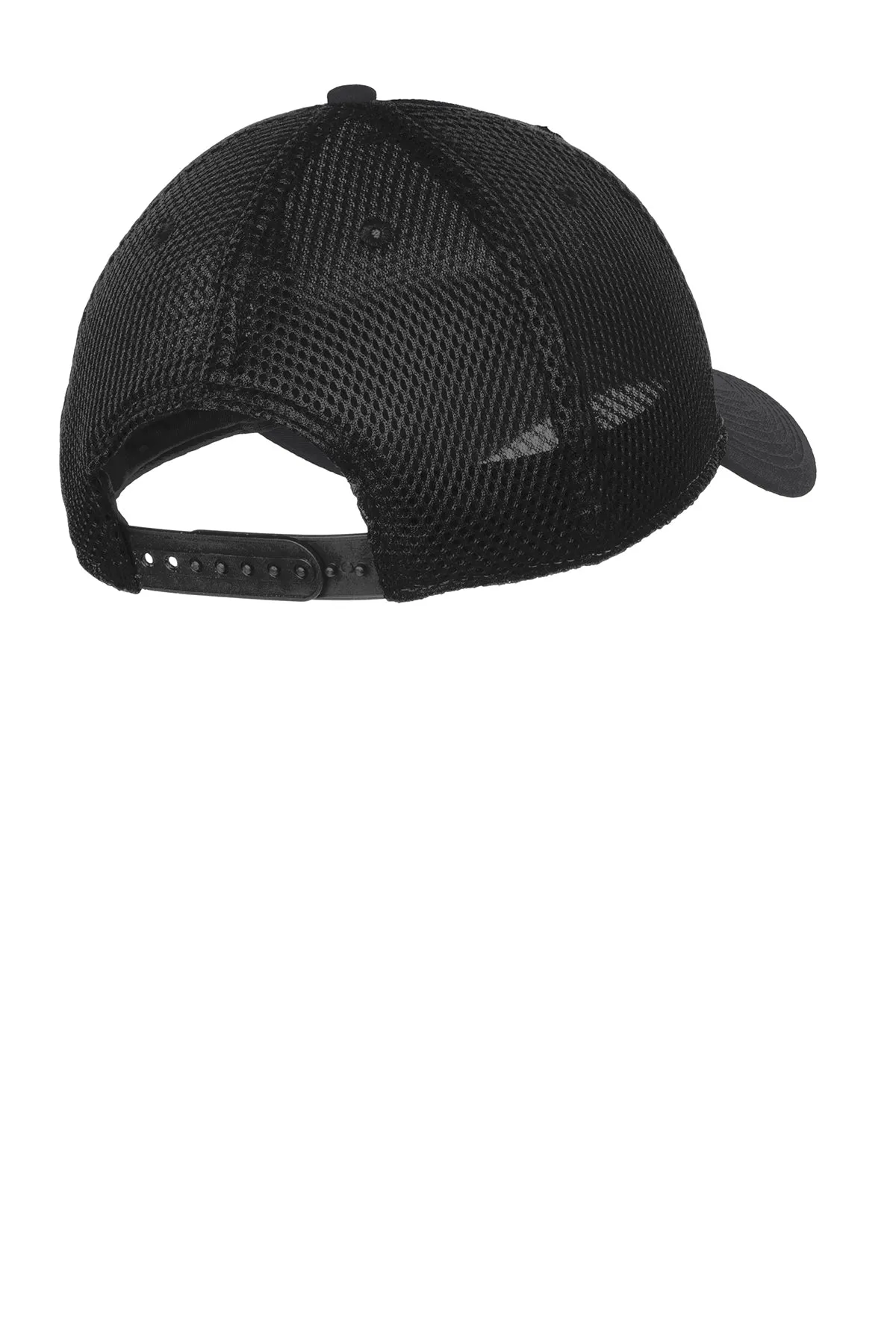 New Era Snapback Contrast Front Mesh Customized Caps, Black/Black