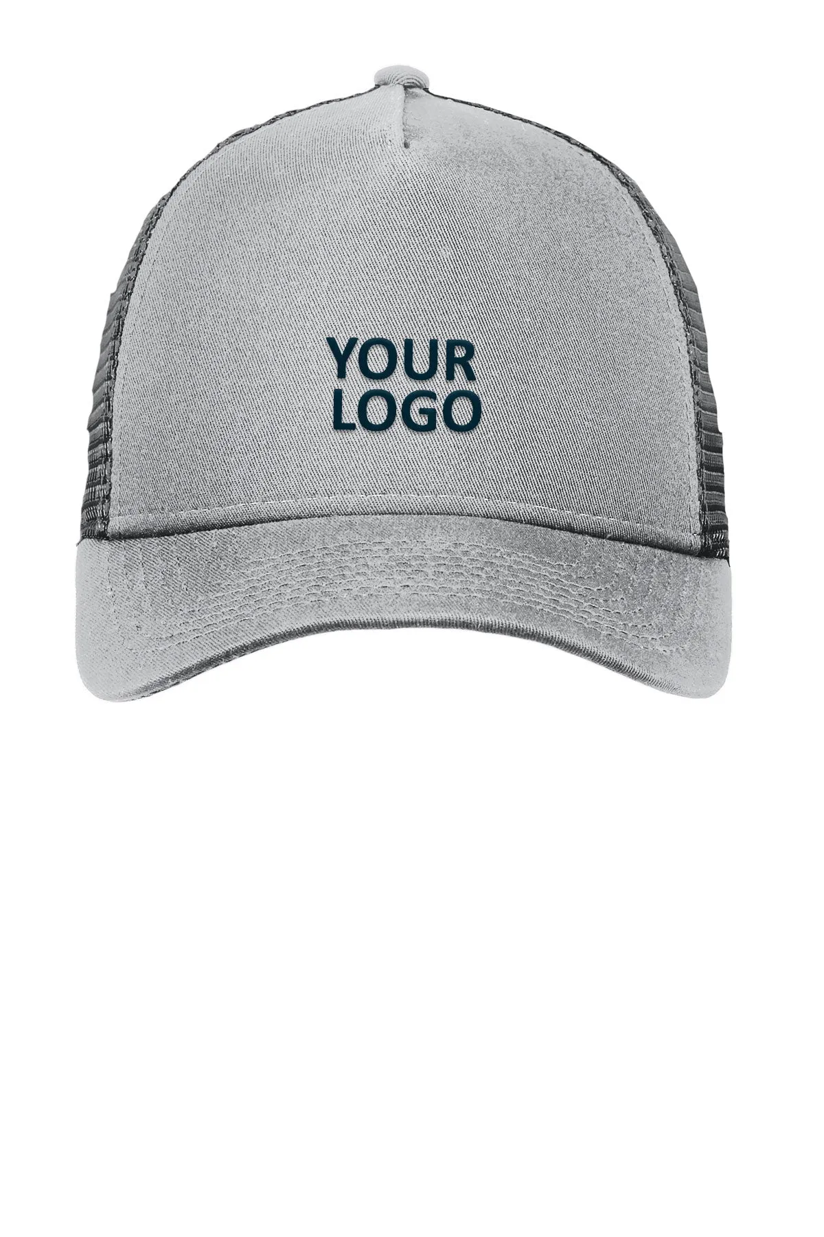 New Era Snapback Trucker Customized Caps, Grey/ Grey