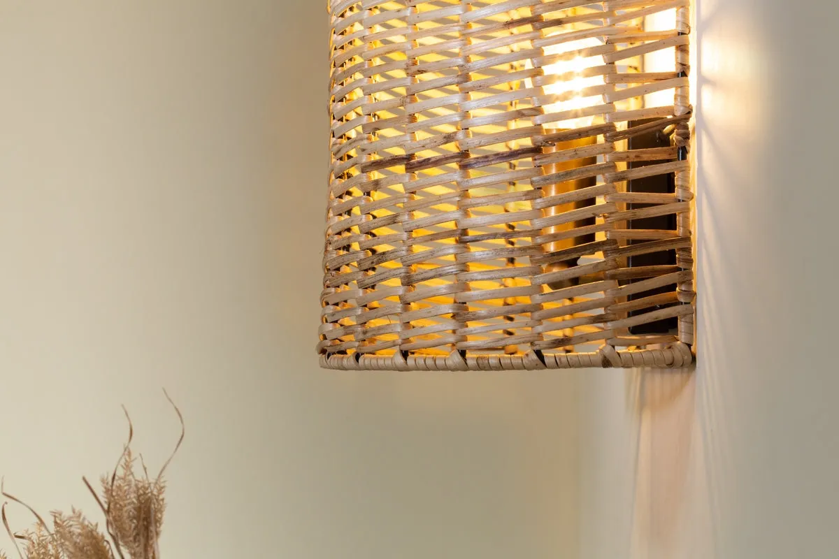 Nkuku Noko Rattan Wall Lamp