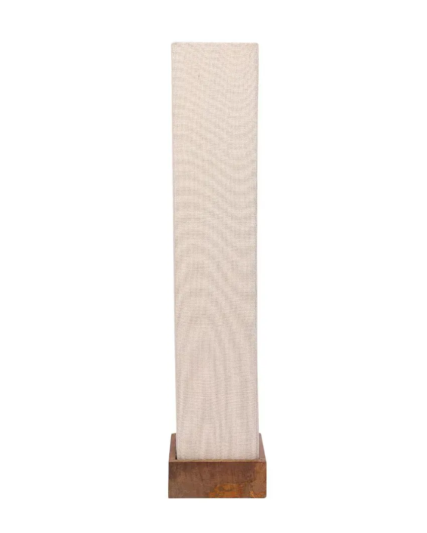 Old Fashion Jute Square Natural Wood Floor Lamp | 2.8 Feet