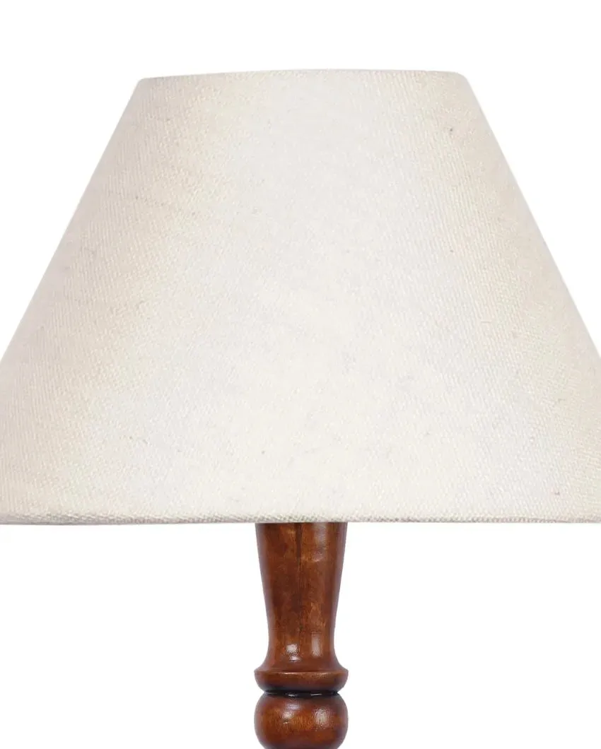 Old fashioned Jute Conical Wooden Floor Lamp | 14 X 56 inches