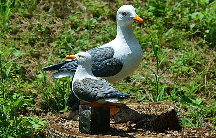 Outdoor Resin Seagull Birds Crafts Mediterranean style Ornaments Garden Simulation Animal Sculpture Accessories Decoration Art