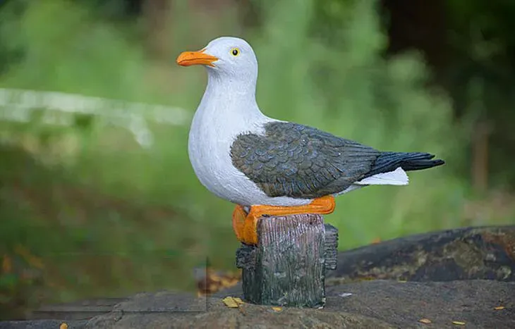 Outdoor Resin Seagull Birds Crafts Mediterranean style Ornaments Garden Simulation Animal Sculpture Accessories Decoration Art