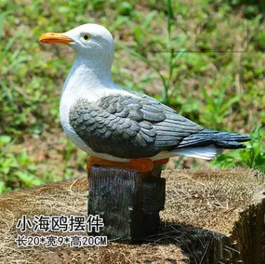 Outdoor Resin Seagull Birds Crafts Mediterranean style Ornaments Garden Simulation Animal Sculpture Accessories Decoration Art