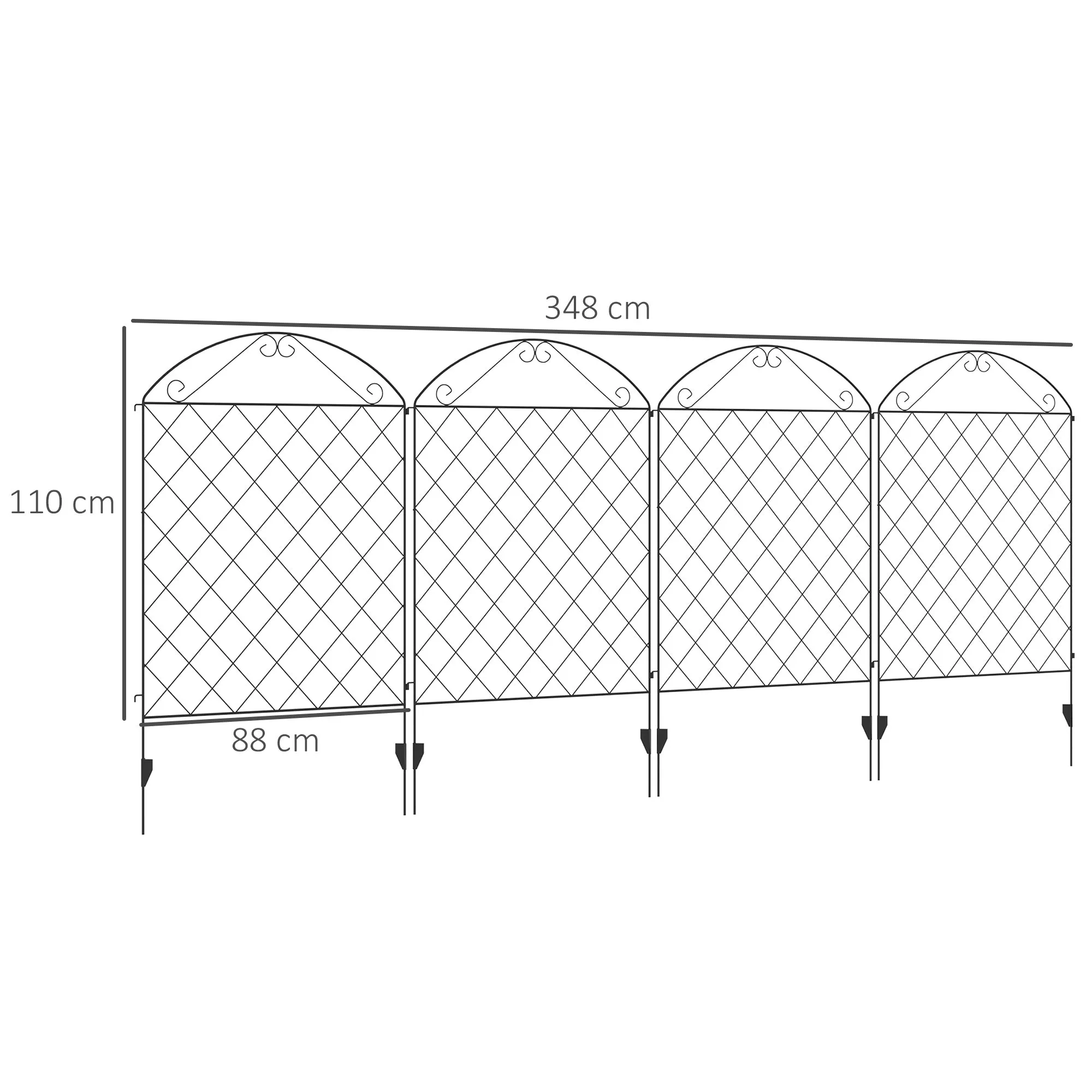 Outsunny Decorative Garden Fencing