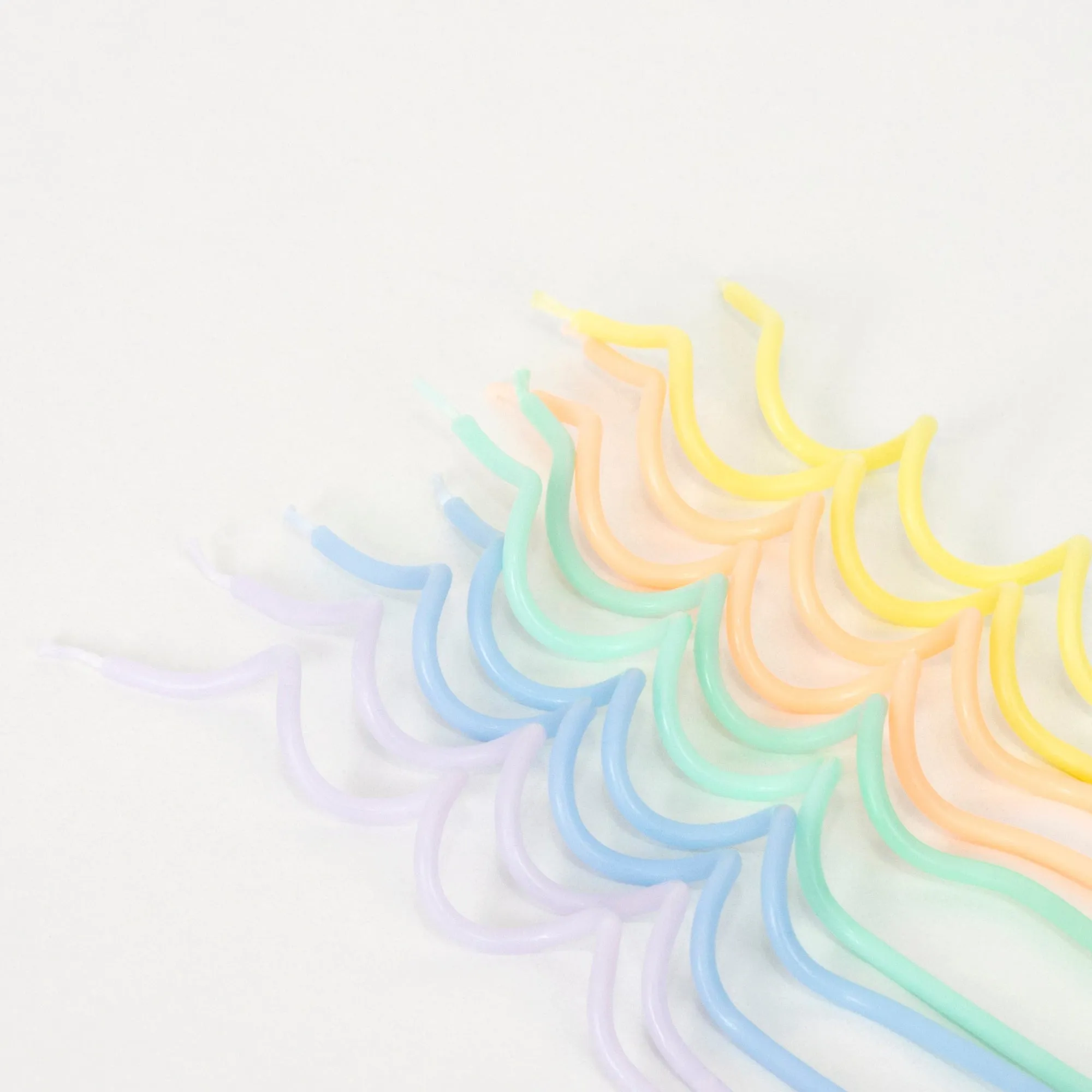 Pastel Swirly Candles, 5 Inches, 20 Count
