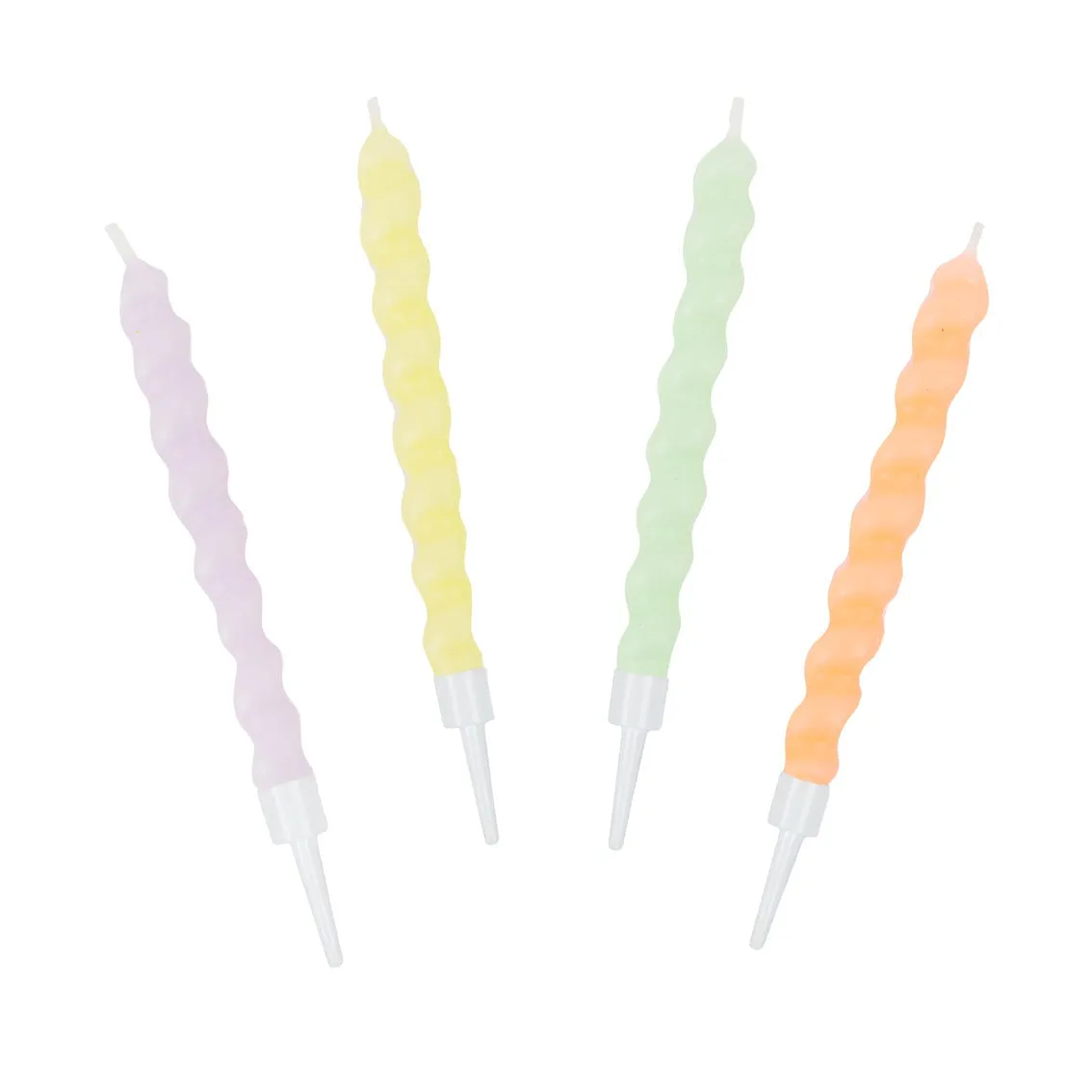 Pastel Twirl Birthday Candles - 8 Pkt