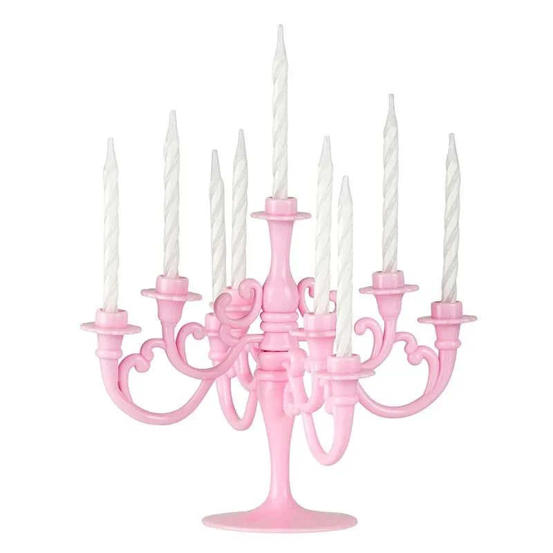 Pink Candelabra Cake Topper