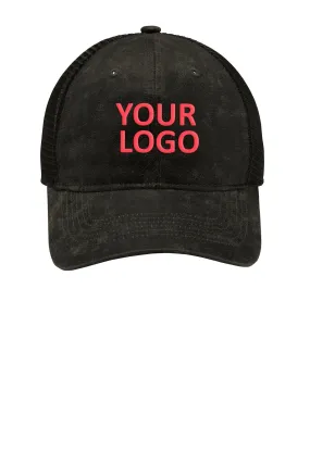 Port Authority Pigment Print Mesh Back Branded Caps, Olive