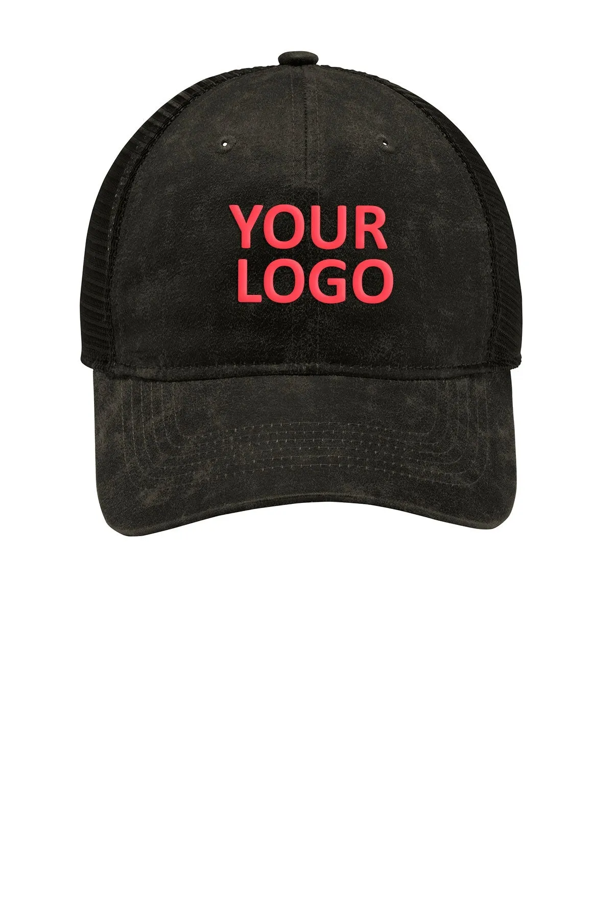 Port Authority Pigment Print Mesh Back Branded Caps, Olive