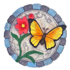 (Pre-Order) Colorful Moments Bloom Stepping Stone, 9.5" Butterfly Garden Decorative Figurine
