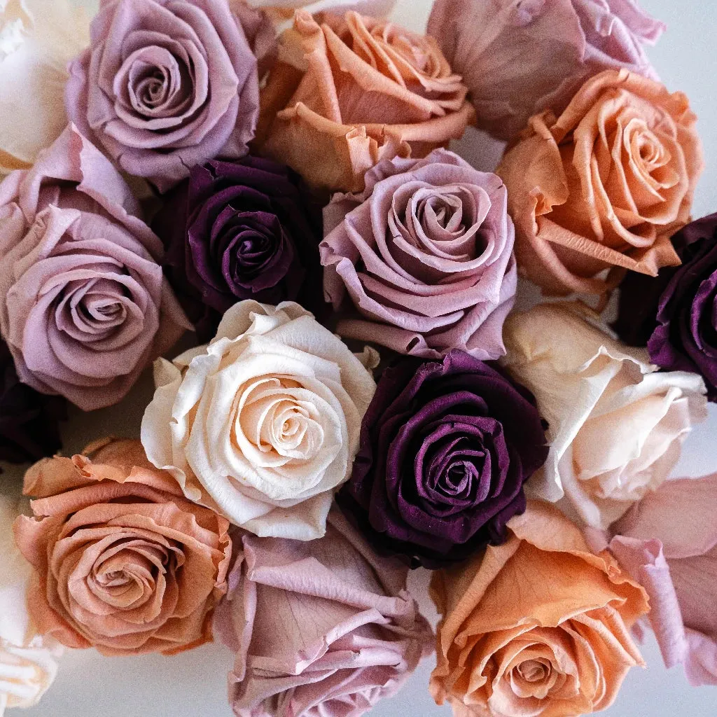 Preserved Vintage Mauve Rose Mix