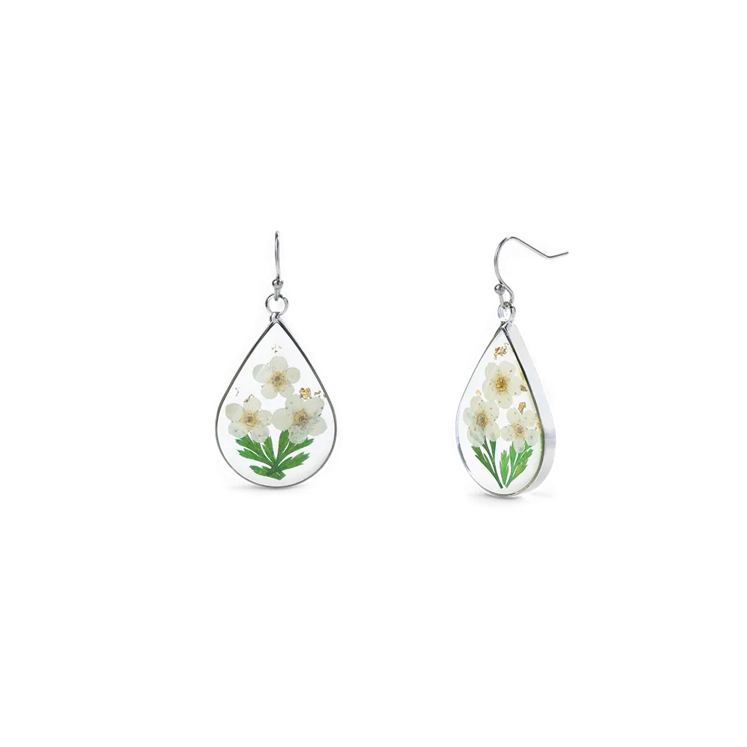 Pressed Birth Flower Earrings