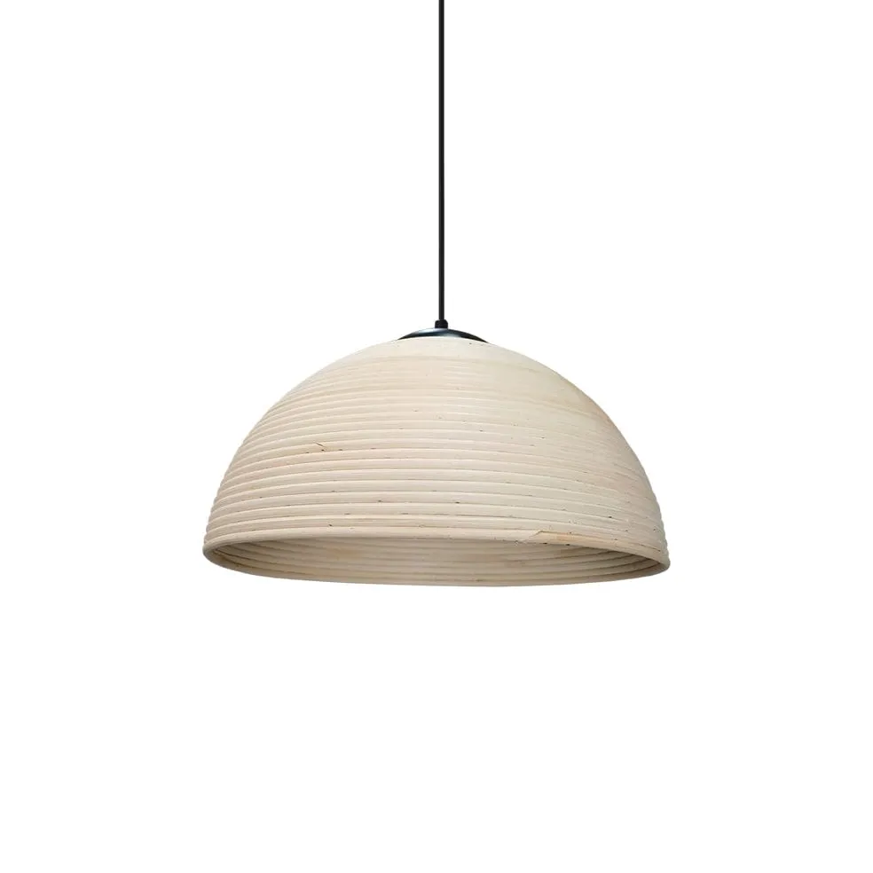 Rattan Tube Pendant Light Natural | Antique White