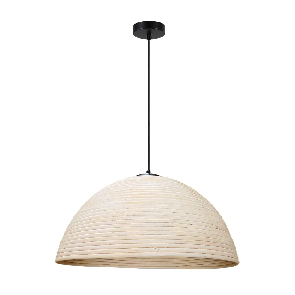 Rattan Tube Pendant Light Natural | Antique White